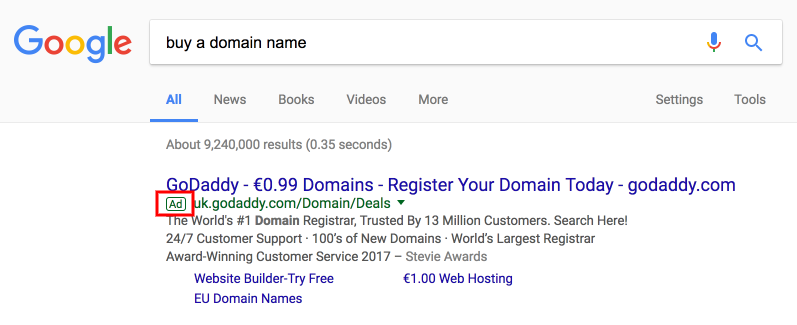 Buy a domain name